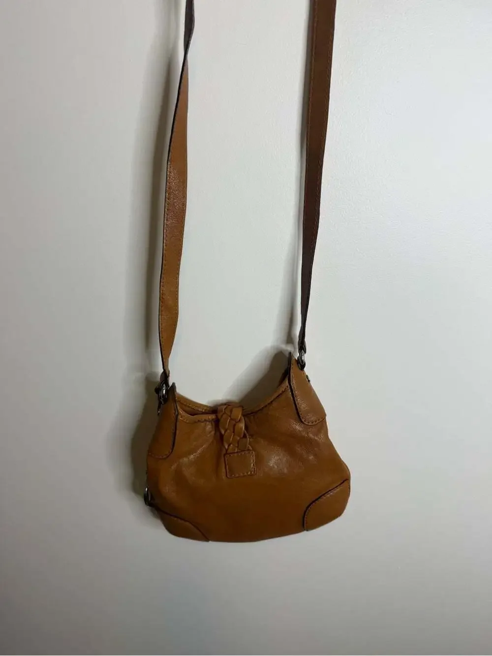 Michael Kors Tan Leather Shoulder Bag crossbody western brown